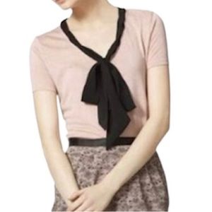 Jason Wu for Target | Bow Blouse | Size Large | Pink & Black V-Neck EUC
